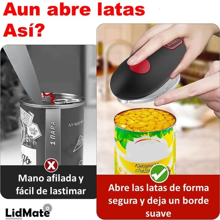 🥫AbreLatas Eléctrico LidMate ⭐⭐⭐⭐⭐ Producto importado 🇺🇸